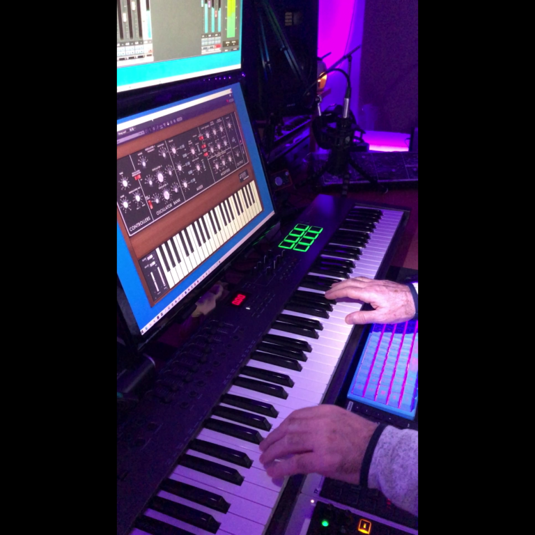 Minimoog played by Brian Johnstone keyboard player